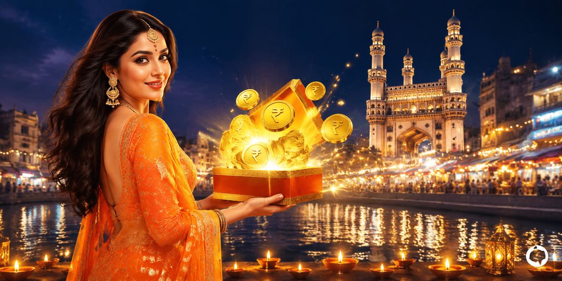 Hyderabad Charminar with betting and bonus theme in INR